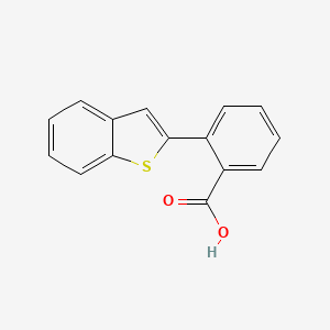 molecular formula C15H10O2S B6357309 2-[Benzo(b)thiophen-2-yl]benzoic acid, 95% CAS No. 6798-16-9