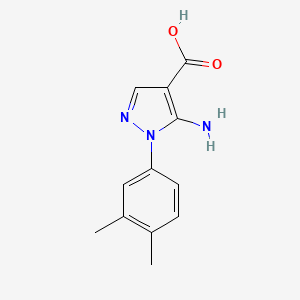 molecular formula C12H13N3O2 B6357331 5-Amino-1-(3,4-dimethylphenyl)-1H-pyrazole-4-carboxylic acid CAS No. 1226060-12-3