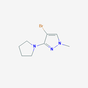 4-Bromo-1-methyl-3-(pyrrolidin-1-yl)-1H-pyrazole