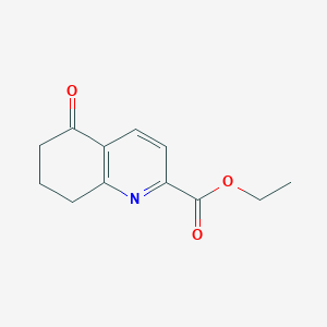 molecular formula C12H13NO3 B6357388 Ethyl 5-oxo-5,6,7,8-tetrahydroquinoline-2-carboxylate CAS No. 1616071-22-7