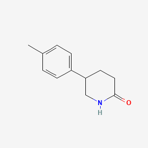 molecular formula C12H15NO B6357419 5-(p-Tolyl)piperidin-2-one, 95% CAS No. 851461-34-2