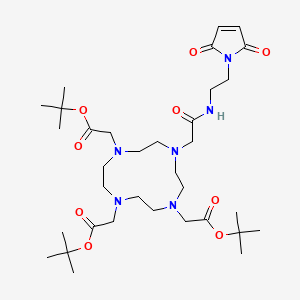 molecular formula C34H58N6O9 B6357473 Maleimido-mono-amide-DOTA-tris (t-Bu ester) CAS No. 1613382-10-7