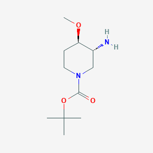 molecular formula C11H22N2O3 B6357476 tert-Butyl (3R,4R)-3-amino-4-methoxypiperidine-1-carboxylate, 95% CAS No. 2253105-53-0