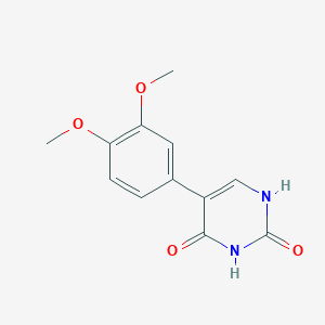 molecular formula C12H12N2O4 B6357491 (2,4)-Dihydroxy-5-(3,4-dimethoxyphenyl)pyrimidine, 95% CAS No. 94937-45-8
