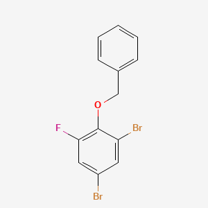 molecular formula C13H9Br2FO B6357495 2-(benzyloxy)-1,5-dibromo-3-fluorobenzene CAS No. 1610471-01-6