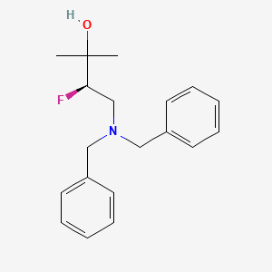 molecular formula C19H24FNO B6357524 (R)-4-(二苄氨基)-3-氟-2-甲基-2-丁醇 CAS No. 1609545-83-6