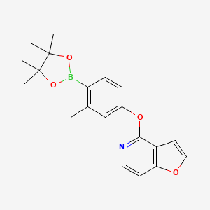 molecular formula C20H22BNO4 B6357529 4-(3-甲基-4-(4,4,5,5-四甲基-1,3,2-二氧杂硼环己烷-2-基)苯氧基)呋喃并[3,2-c]吡啶 CAS No. 1609581-01-2
