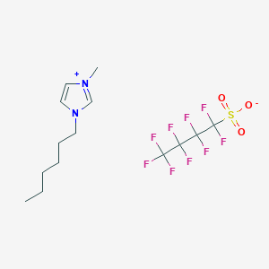 molecular formula C14H19F9N2O3S B6357536 1-己基-3-甲基咪唑鎓全氟丁烷磺酸盐;  99% CAS No. 1001557-05-6