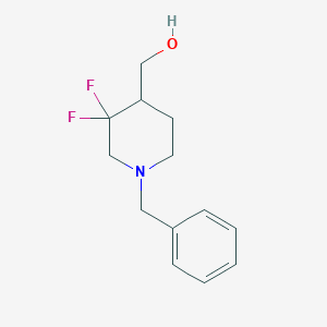 molecular formula C13H17F2NO B6357556 (1-Benzyl-3,3-difluoropiperidin-4-yl)methanol CAS No. 1303974-07-3