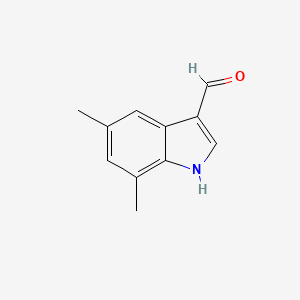 molecular formula C11H11NO B6357592 5,7-Dimethyl-1H-indole-3-carbaldehyde CAS No. 54102-44-2