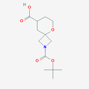 molecular formula C13H21NO5 B6357609 2-[(tert-Butoxy)carbonyl]-5-oxa-2-azaspiro[3.5]nonane-8-carboxylic acid CAS No. 1782355-62-7
