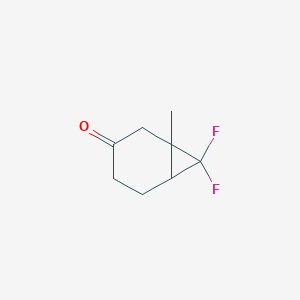 molecular formula C8H10F2O B6357632 7,7-Difluoro-1-methylbicyclo[4.1.0]heptan-3-one CAS No. 1557247-48-9