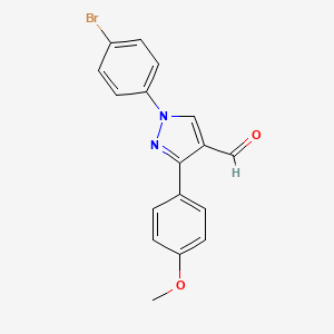 molecular formula C17H13BrN2O2 B6357640 1-(4-Bromophenyl)-3-(4-methoxyphenyl)-1H-pyrazole-4-carbaldehyde CAS No. 618098-55-8