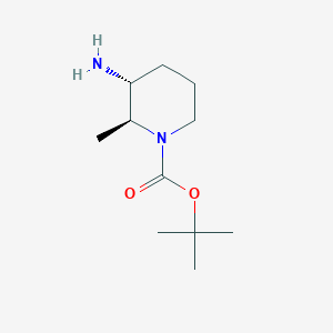 molecular formula C11H22N2O2 B6357642 tert-Butyl (2S,3R)-3-amino-2-methylpiperidine-1-carboxylate CAS No. 1628258-93-4