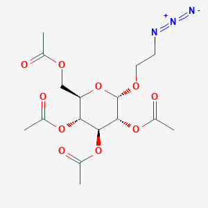 molecular formula C16H23N3O10 B6357658 (2-Azidoethyl)-2,3,4,6-tetra-O-acetyl-alpha-D-glucopyranoside CAS No. 350793-53-2
