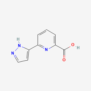 molecular formula C9H7N3O2 B6357675 6-(5-Pyrazolyl)pyridine-2-carboxylic acid CAS No. 1491848-72-6