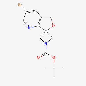 molecular formula C14H17BrN2O3 B6357697 tert-Butyl 3-bromospiro[5H-furo[3,4-b]pyridine-7,3-azetidine]-1-carboxylate CAS No. 1575836-59-7