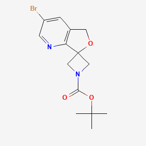 molecular formula C14H17BrN2O3 B6357697 Tert-butyl3-bromospiro[5h-furo[3,4-b]pyridine-7,3-azetidine]-1-carboxylate CAS No. 1575836-59-7