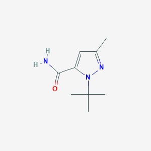 molecular formula C9H15N3O B6357731 2-tert-Butyl-5-methyl-2H-pyrazole-3-carboxylic acid amide CAS No. 1504561-70-9