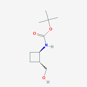 molecular formula C10H19NO3 B6357737 t-Butyl N-[trans-2-(hydroxymethyl)cyclobutyl]carbamate CAS No. 31420-65-2