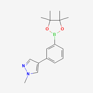 molecular formula C16H21BN2O2 B6357743 1-Methyl-4-(3-(4,4,5,5-tetramethyl-1,3,2-dioxaborolan-2-yl)phenyl)-1H-pyrazole, 95% CAS No. 1534350-44-1