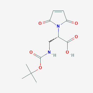 molecular formula C12H16N2O6 B6357768 Mal-L-Dap(Boc)-OH CAS No. 1491152-23-8
