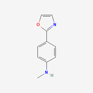 molecular formula C10H10N2O B6357770 N-Methyl-4-(oxazol-2-yl)aniline CAS No. 1368659-13-5