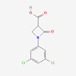 molecular formula C10H7Cl2NO3 B6357788 1-(3,5-Dichlorophenyl)-2-oxoazetidine-3-carboxylic acid CAS No. 1368678-83-4
