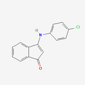 molecular formula C15H10ClNO B6357819 3-((4-Chlorophenyl)amino)inden-1-one CAS No. 24735-09-9