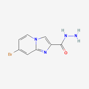 molecular formula C8H7BrN4O B6357842 7-Bromo-imidazo[1,2-a]pyridine-2-carboxylic acid hydrazide, 95% CAS No. 1516832-84-0