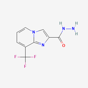molecular formula C9H7F3N4O B6357846 8-Trifluoromethyl-imidazo[1,2-a]pyridine-2-carboxylic acid hydrazide, 95% CAS No. 1517765-37-5