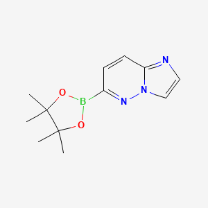 molecular formula C12H16BN3O2 B6357847 6-(4,4,5,5-四甲基-1,3,2-二氧杂硼环己烷-2-基)咪唑并[1,2-b]哒嗪 CAS No. 1356578-38-5