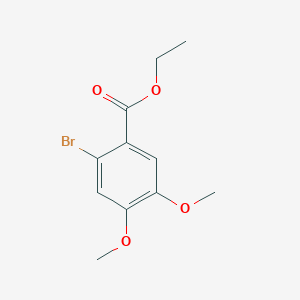 molecular formula C11H13BrO4 B6357859 2-Bromo-4,5-dimethoxy-benzoic acid ethyl ester, 97% CAS No. 17667-33-3