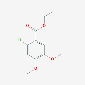 molecular formula C11H13ClO4 B6357872 2-Chloro-4,5-dimethoxy-benzoic acid ethyl ester, 97% CAS No. 91427-57-5