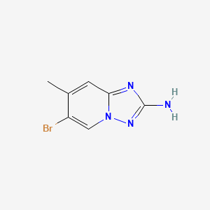 molecular formula C7H7BrN4 B6357880 2-Amino-6-bromo-7-methyl-[1,2,4]triazolo[1,5-a]pyridine CAS No. 1515630-19-9