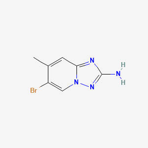 molecular formula C7H7BrN4 B6357880 2-氨基-6-溴-7-甲基-[1,2,4]三唑并[1,5-a]吡啶 CAS No. 1515630-19-9