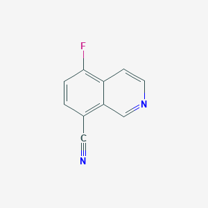 molecular formula C10H5FN2 B6357898 5-Fluoroisoquinoline-8-carbonitrile CAS No. 1369186-03-7