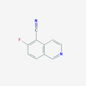 molecular formula C10H5FN2 B6357903 6-Fluoroisoquinoline-5-carbonitrile CAS No. 1510647-56-9