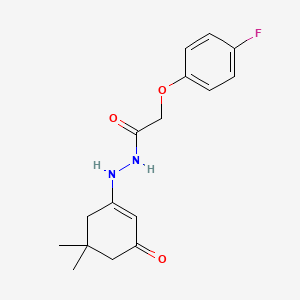 molecular formula C16H19FN2O3 B6357907 N-((5,5-Dimethyl-3-oxocyclohex-1-enyl)amino)-2-(4-fluorophenoxy)ethanamide CAS No. 1022512-58-8
