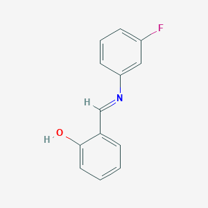 molecular formula C13H10FNO B6357917 2-{(E)-[(3-Fluorophenyl)imino]methyl}phenol CAS No. 25059-49-8