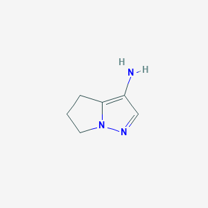molecular formula C6H9N3 B6357934 5,6-Dihydro-4H-pyrrolo[1,2-b]pyrazol-3-amine CAS No. 1479085-37-4