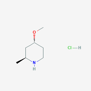 molecular formula C7H16ClNO B6357982 (2S,4R)-4-Methoxy-2-methyl-piperidine hydrochloride CAS No. 1421253-08-8