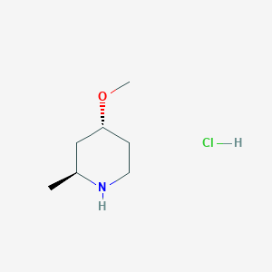 molecular formula C7H16ClNO B6357982 (2S,4R)-4-Methoxy-2-methylpiperidine hydrochloride CAS No. 1421253-08-8