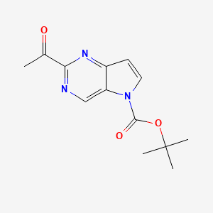 molecular formula C13H15N3O3 B6357995 t-Butyl 2-acetyl-5H-pyrrolo[3,2-d]pyrimidine-5-carboxylate CAS No. 1445856-24-5