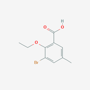molecular formula C10H11BrO3 B6358005 3-Bromo-2-ethoxy-5-methylbenzoic acid CAS No. 1535334-98-5