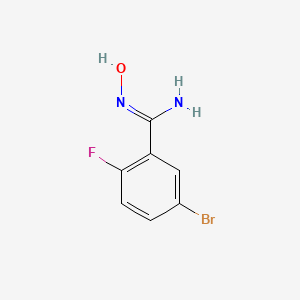 molecular formula C7H6BrFN2O B6358013 5-Bromo-2-fluoro-N-hydroxybenzimidamide CAS No. 1260024-36-9