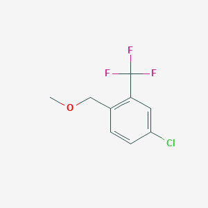 molecular formula C9H8ClF3O B6358129 4-Chloro-1-(methoxymethyl)-2-(trifluoromethyl)benzene CAS No. 1824603-79-3