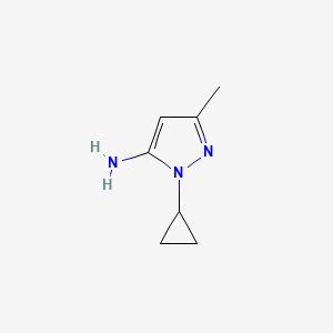 molecular formula C7H11N3 B6358143 1-Cyclopropyl-3-methyl-1H-pyrazol-5-amine CAS No. 1346462-59-6