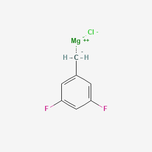 molecular formula C7H5ClF2Mg B6358180 3,5-Difluorobenzylmagnesium chloride, 0.25 M in 2-MeTHF CAS No. 1114400-72-4
