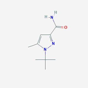 molecular formula C9H15N3O B6358196 1-tert-Butyl-5-methyl-1H-pyrazole-3-carboxylic acid amide CAS No. 1864901-16-5